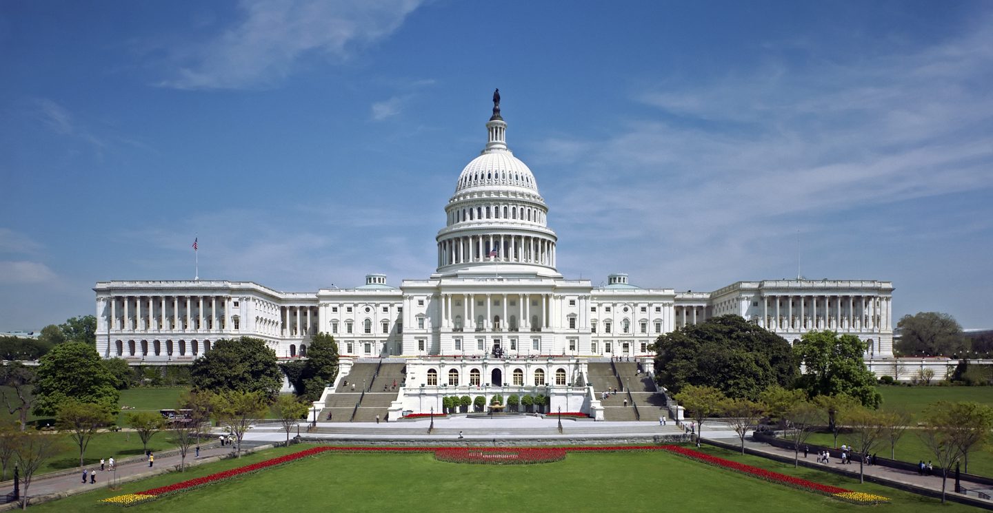 The west front of the United States Capitol building in Washington, D.C.
