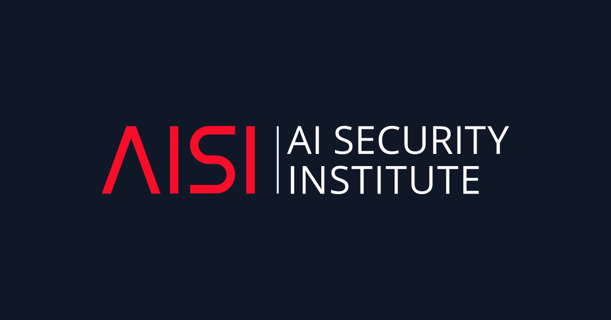 AI Security Institute-ის (AISI) ლოგო მუქ ფონზე