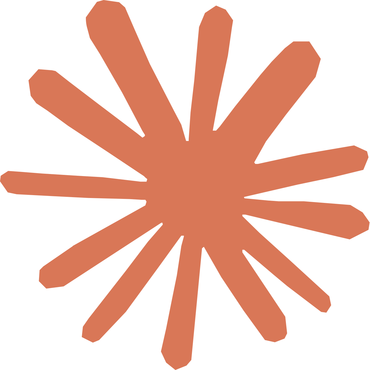 The Claude AI sunburst symbol, the icon Anthropic uses for its Claude models
